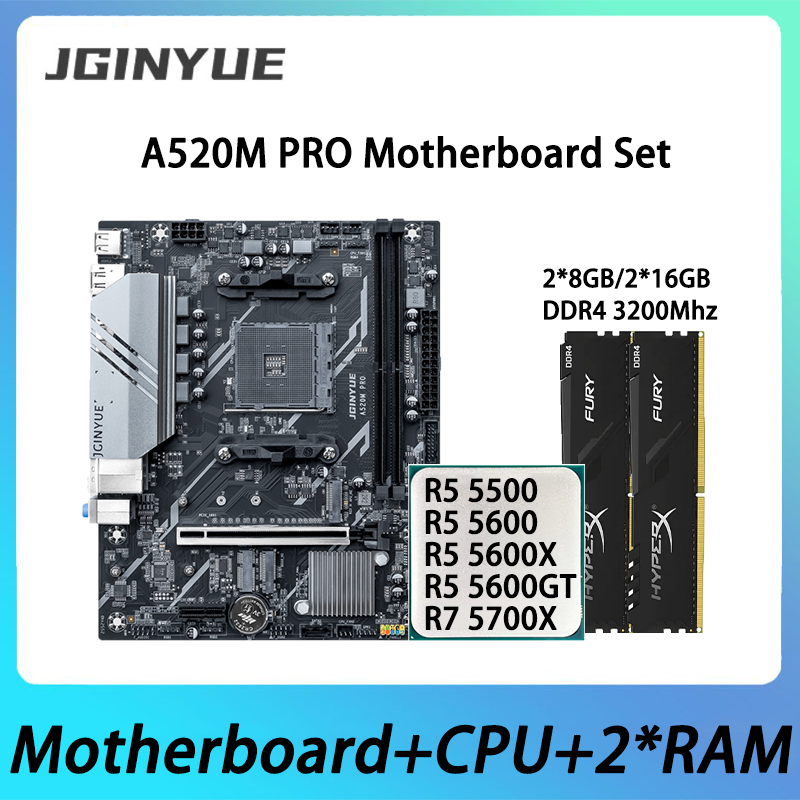 Ddr4 3200Mhz - Kit de Placa-Mãe JGINYUE A520M PRO
