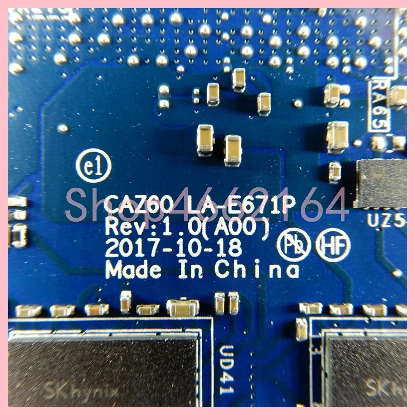 Ddr4 8Gb - LA-E671P com i5-8250U i7-8550U cpu 4gb/8gb-ram