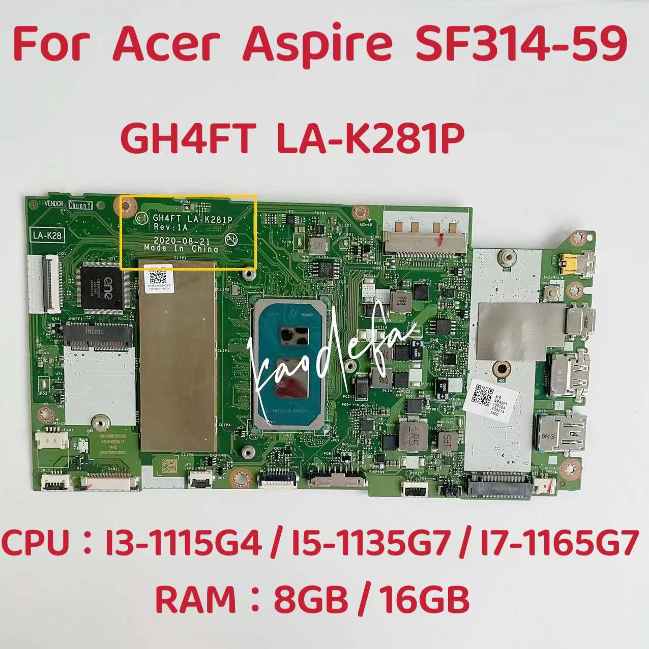 Ddr4 8Gb - Placa-mãe do portátil para Acer Aspire