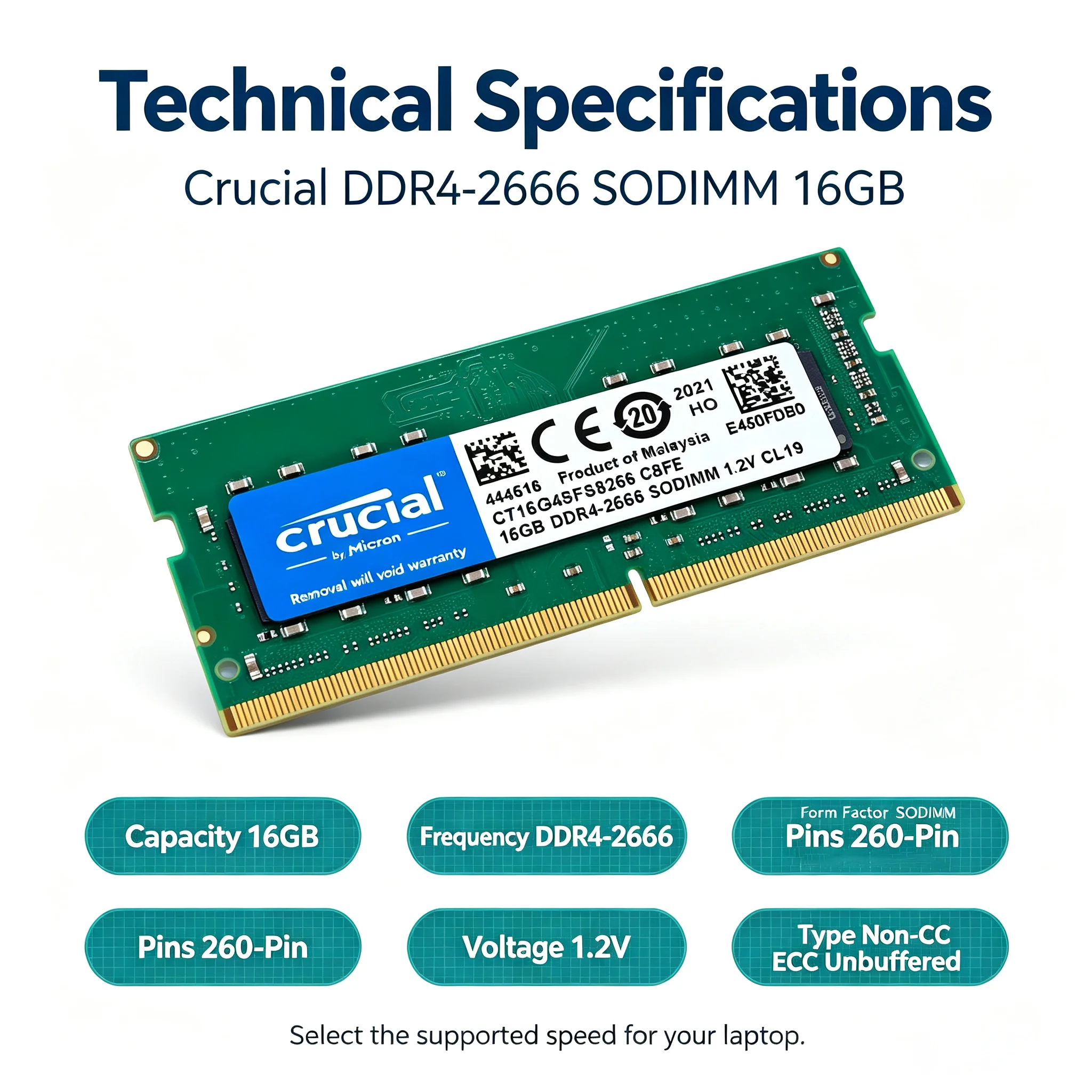 Memória RAM Crucial DDR4 para  - Ddr4 3200 16Gb avaliação e preço