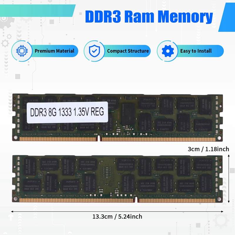 Memória RAM ECC DDR3 8GB 1333M - Ecc Ram Server avaliação e preço