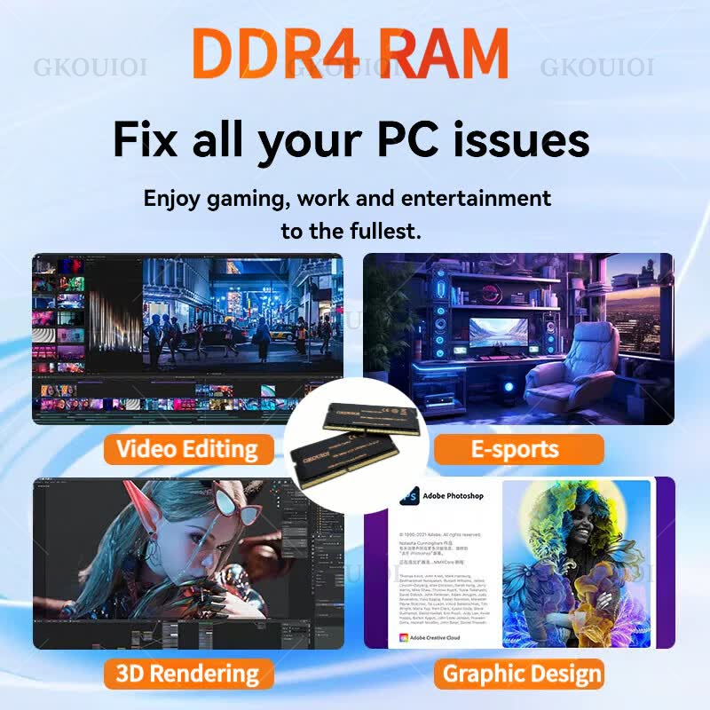 Memória RAM GKOUIOI DDR4 4GB 8 - Sodimm Ddr4 avaliação e preço