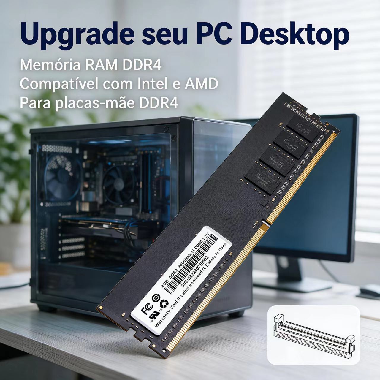 Memória RAM DDR4 4GB 8GB 2400M - Ddr4 3200 16Gb avaliação e preço