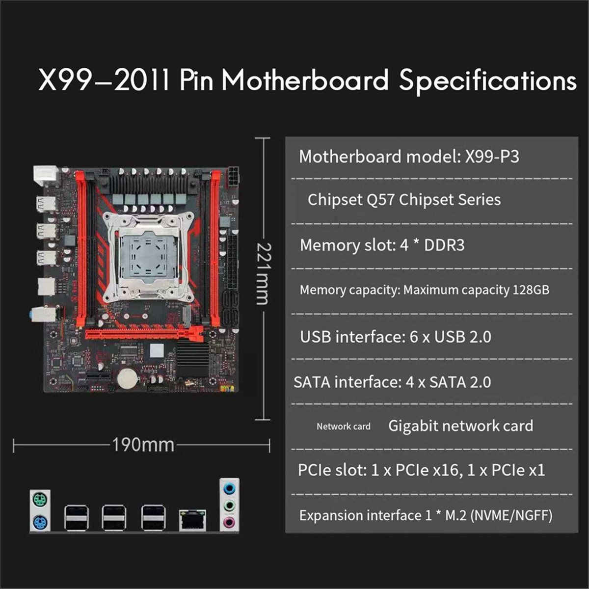 Placa-Mãe X99 (A01R) X99 P3 LG - Ddr3 Ram avaliação e preço